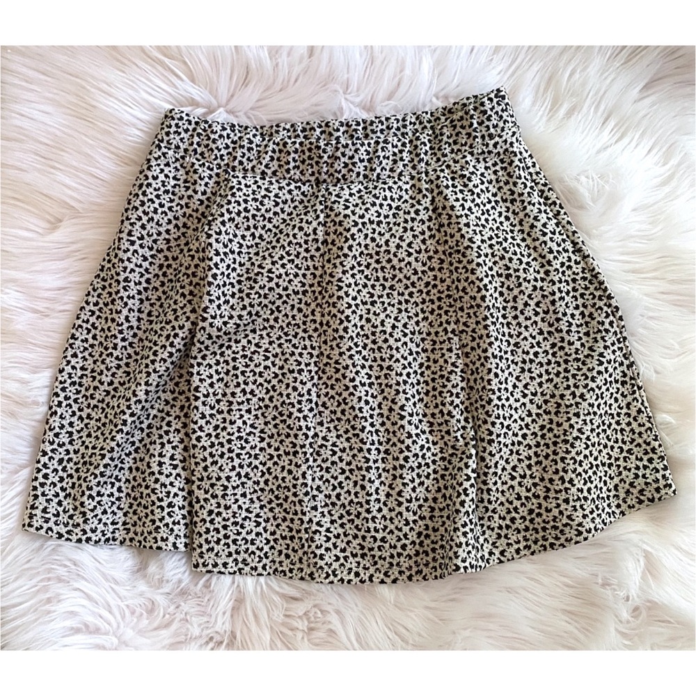 NWOT Zara Leopard Print Skater Skirt